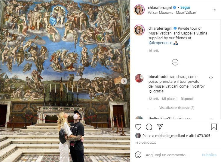 influencer-marketing-turismo-Chiara Ferragni-Fedez-Vaticani