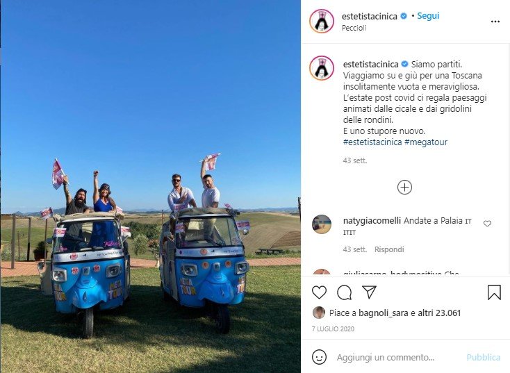 influencer-marketing-turismo-Estetista Cinica-Touring Club